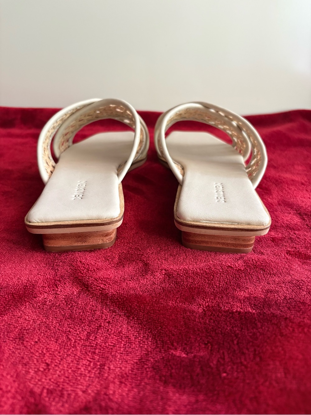 New Bembien Roma Leather & Rattan Sandals Size 39 US 8.5-9 - Picture 4 of 9